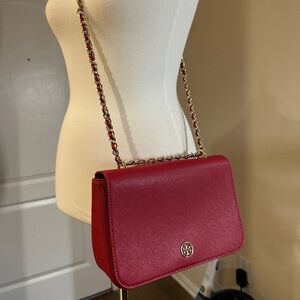 Tory Burch Red Saffiano Bag